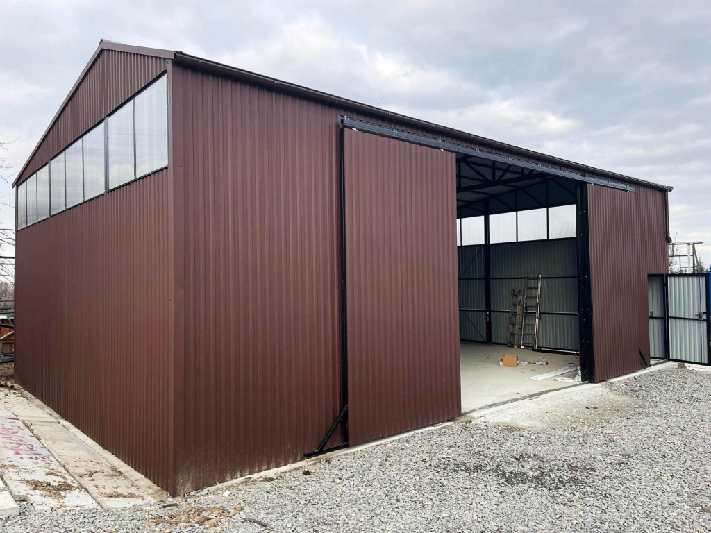 Hala Garaż 12x8m brama przesówna drzwi rynny okna GP85 Nowogardek - zdjęcie 7