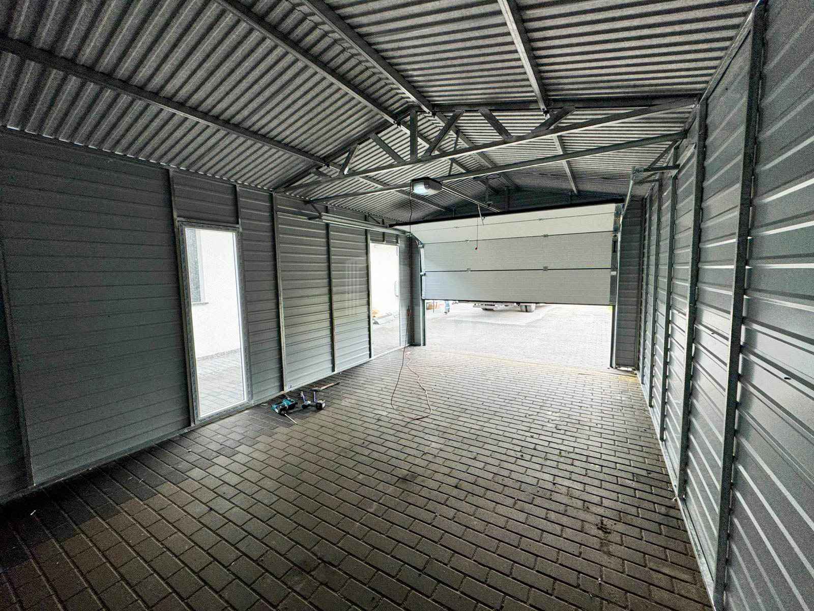 Garaż blaszany 5x6m  brama segmentowa okno  drzwi  dach rynny TKD421 Katowice - zdjęcie 10