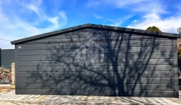 Garaż blaszany 6x5,8 m  2x brama uchylna drzwi okno dach rynny SO190 Sopot - zdjęcie 4