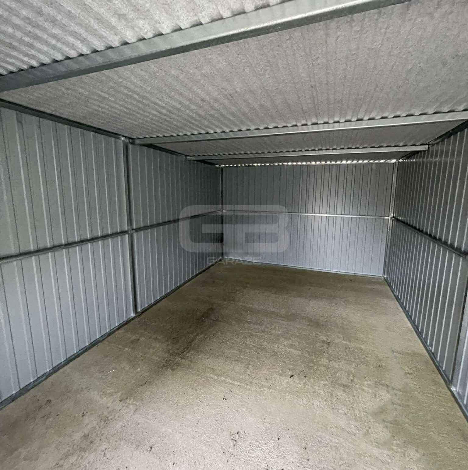 Garaż blaszany 3x6m - Brama dwuskrzydłowa - jasny brąz - dach  GB154 Nowe Miasto - zdjęcie 5