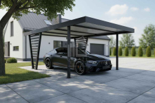 Carport V PREMIUM 5x4,7m Wypełnienie panelami Wiata samochodowa ID1194 Płock - zdjęcie 2