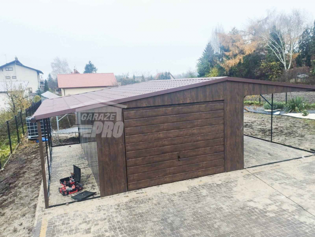 Garaż Blaszany 4x6 + 2x Wiata 4x6 -1,5x6  Blachodachówka Rynny GP253 Gorzów Wielkopolski - zdjęcie 3