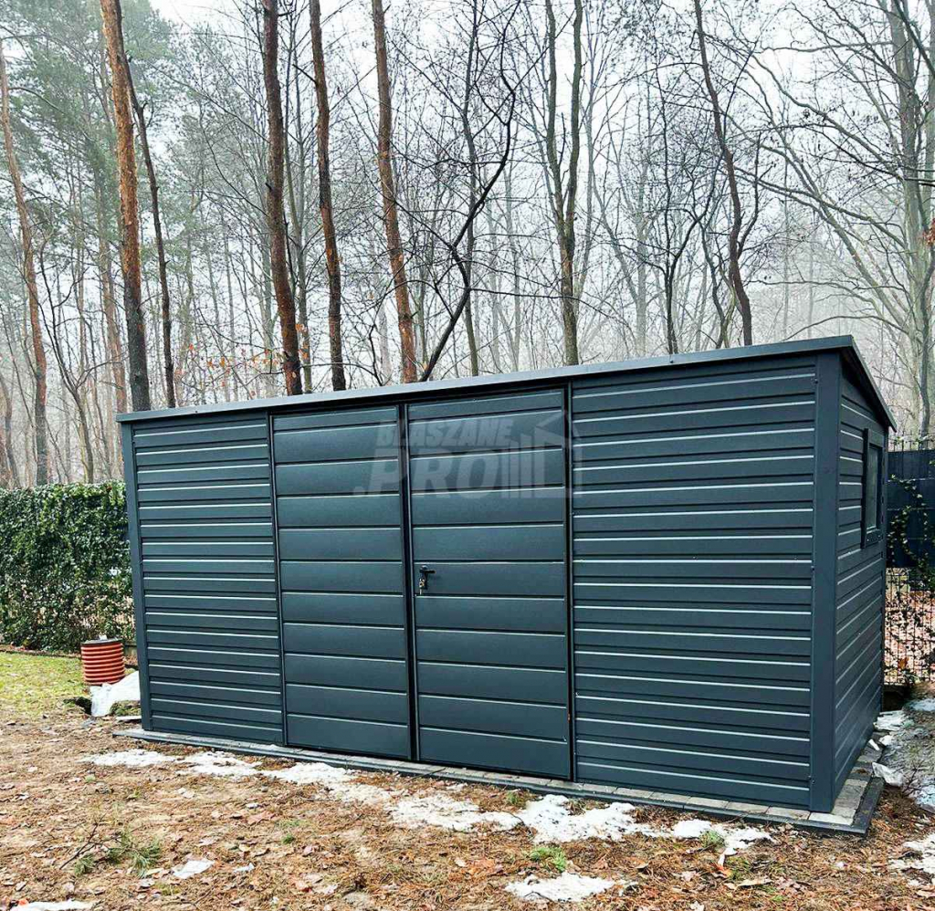Domek ogrodowy Garaż 5x2 Brama dwuskrzydłowa okno dach Spad w tyłGP251 Żary - zdjęcie 3