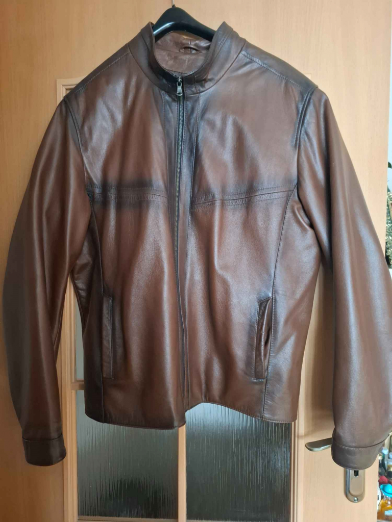 Sprzedam kurtke skórzaną  brąz 2XL Szczecinek - zdjęcie 1