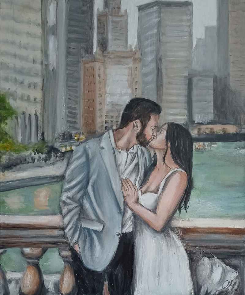 Portret olejny na płótnie na zamówienie Śródmieście - zdjęcie 4