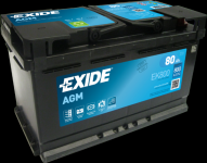 Akumulator 80Ah 800A Exide AGM start/stop EK800 EN