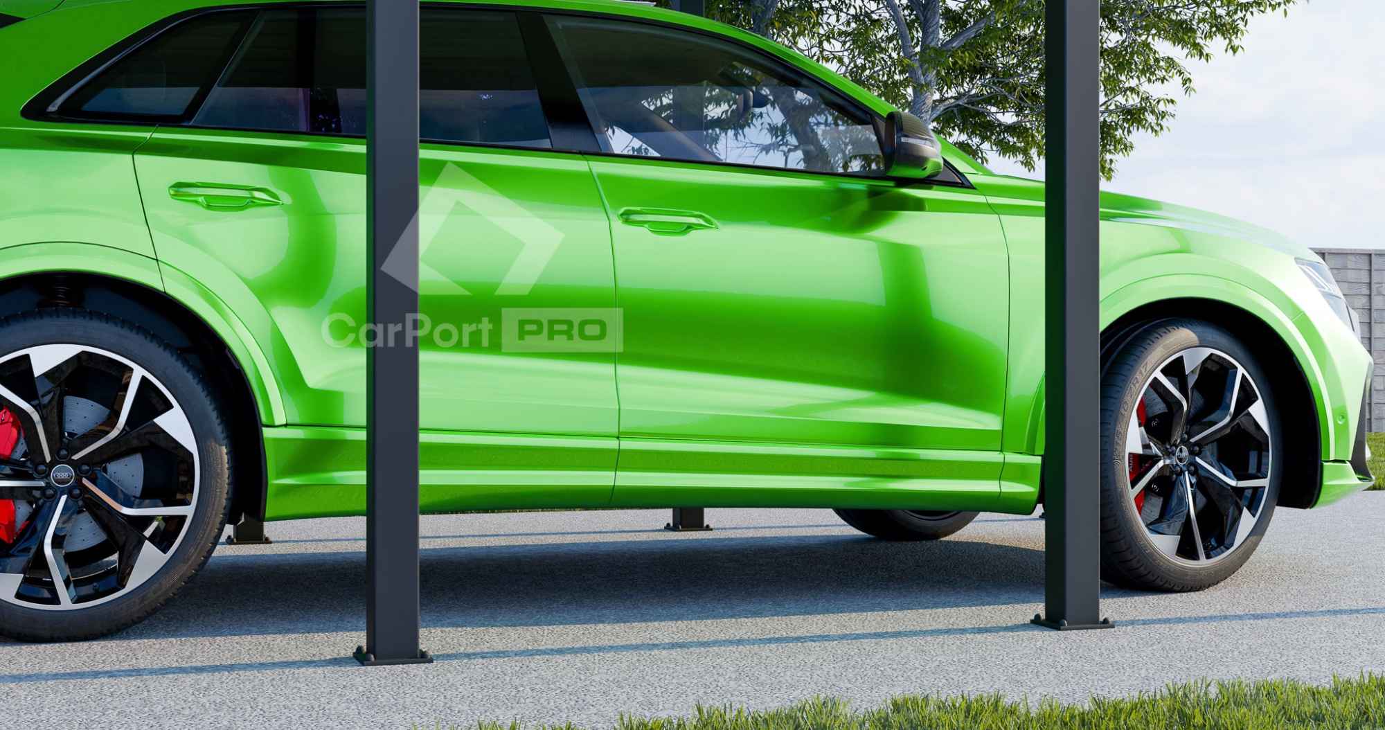 CarPort PREMIUM - wiata samochodowa 3x5 - antracyt  CP106 Gdańsk - zdjęcie 5