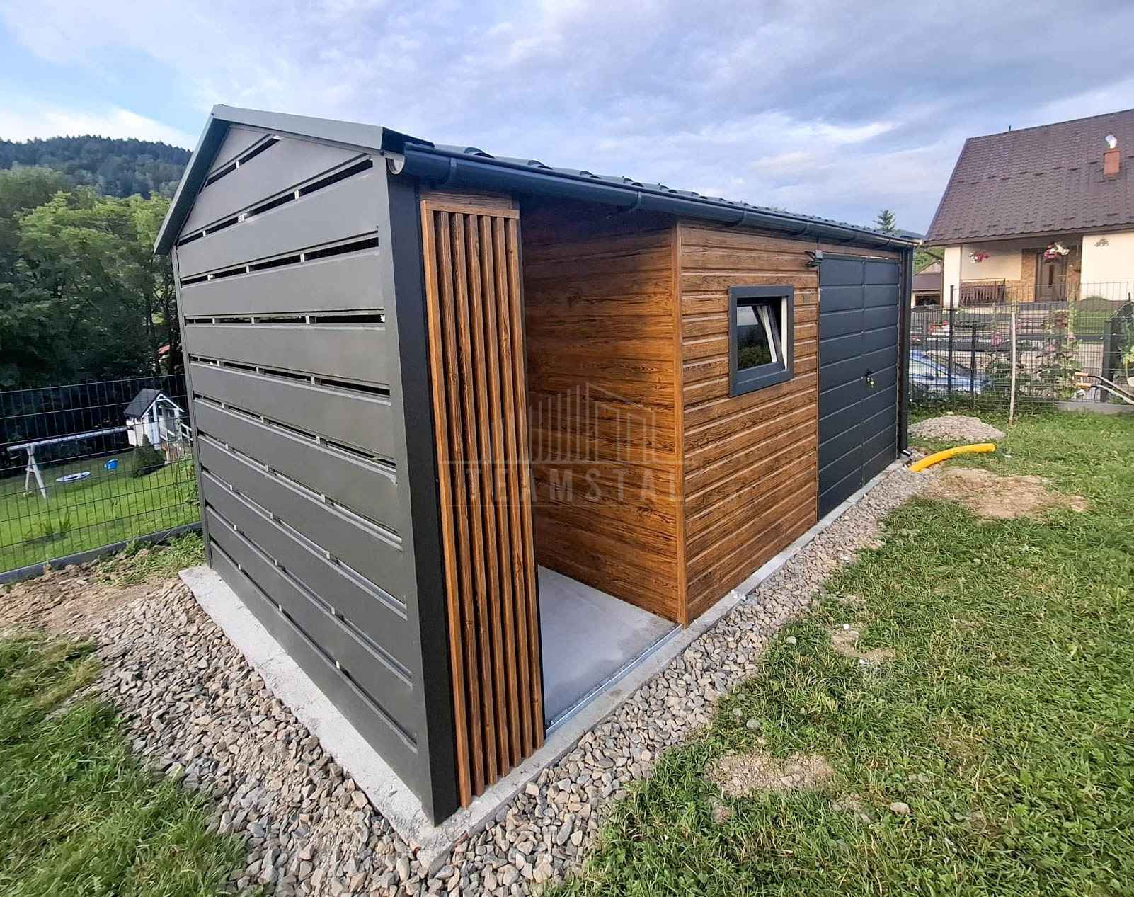 Schowek domek 4x2,5m wiata 2m brama dekor rynna blachodach TS1184 Gryfice - zdjęcie 2