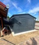 Garaż blaszany 4,5x6m - Brama uchylna rynny  dach dwuspadowy NB375 Nowy Tomyśl - zdjęcie 5
