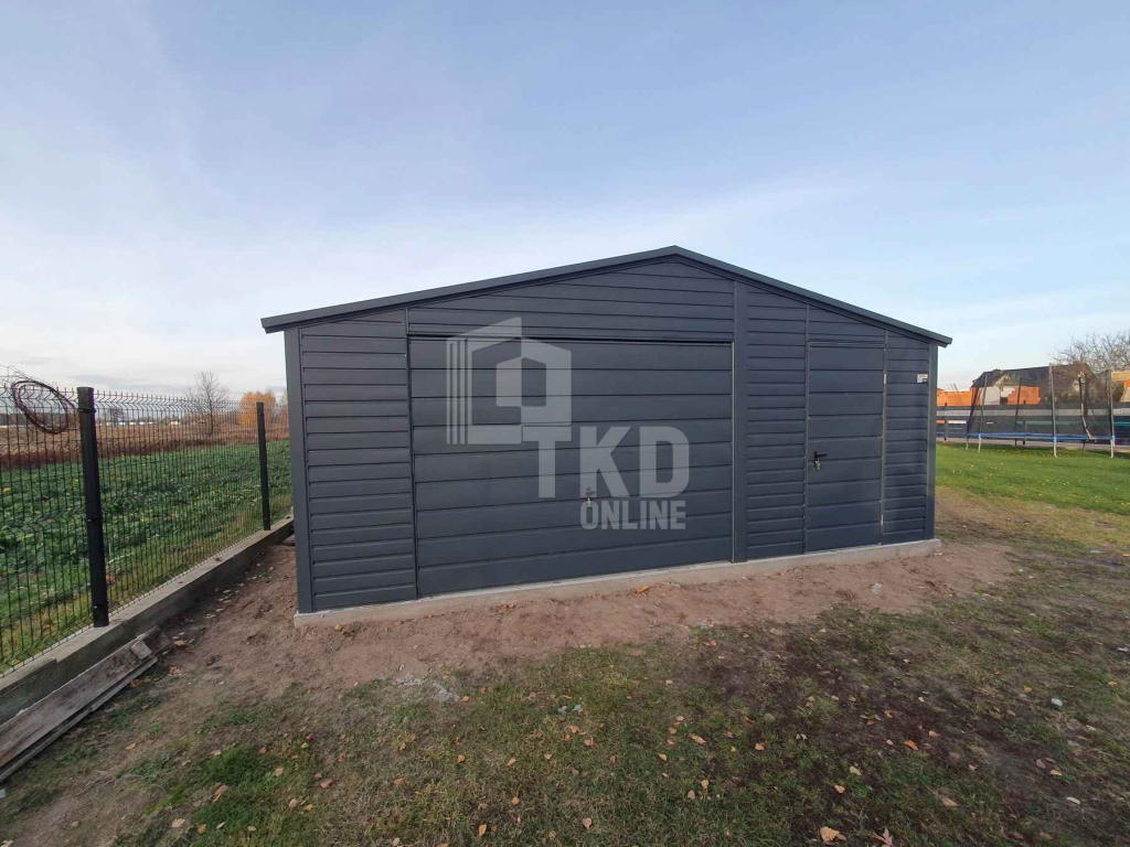 Garaż Blaszany 6x6 Brama - okno - Antracyt - dach dwuspadowy TKD101 Radom - zdjęcie 7