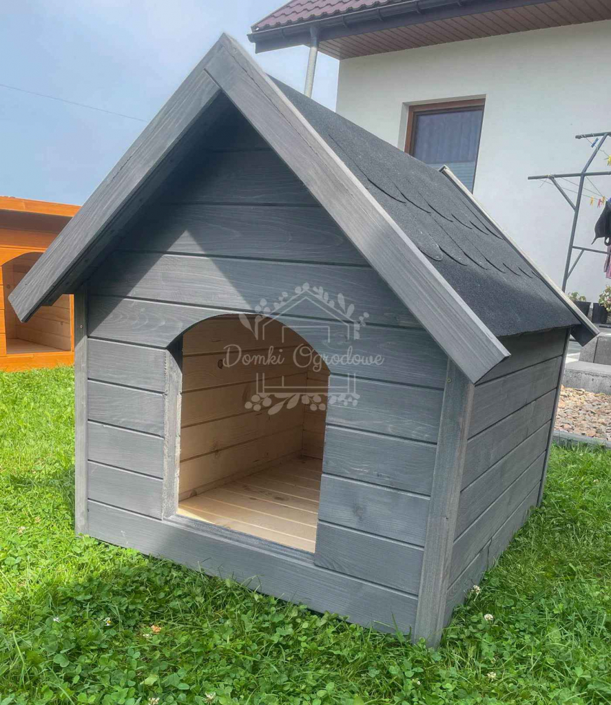 Buda dla psa Rozmiar "XXL" - Grafit - Dach dwuspadowy ID838 Ruda Śląska - zdjęcie 7