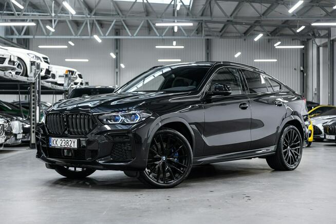 BMW X6 40d. All Black. Gwarancja 05.2027. Nowe opony. Po serwisie ASO. Węgrzce - zdjęcie 1