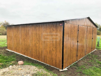 Garaż blaszany 6x6 wolnostojący 2x Brama drewnopodobny Dach GB180 Stargard - zdjęcie 9