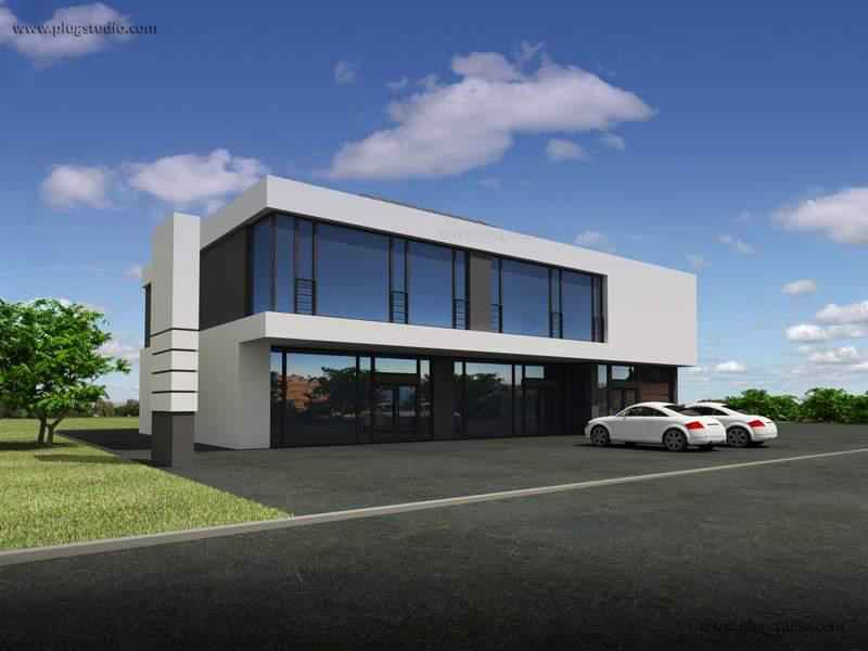 nowoczesny budynek usługowy projekt Sosnowiec - zdjęcie 2