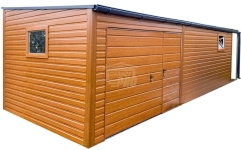 Garaż blaszany 7x3m - wiata 1m brama drzwi 2x okno  rynna  dach GP676