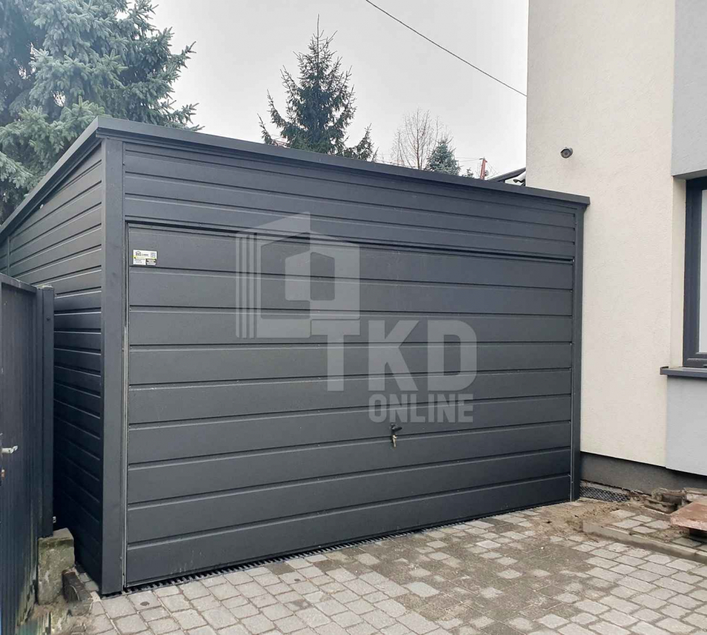 Garaż Blaszany 4x7 Brama Uchylna Antracyt dach spad w tył TKD197 Bydgoszcz - zdjęcie 2