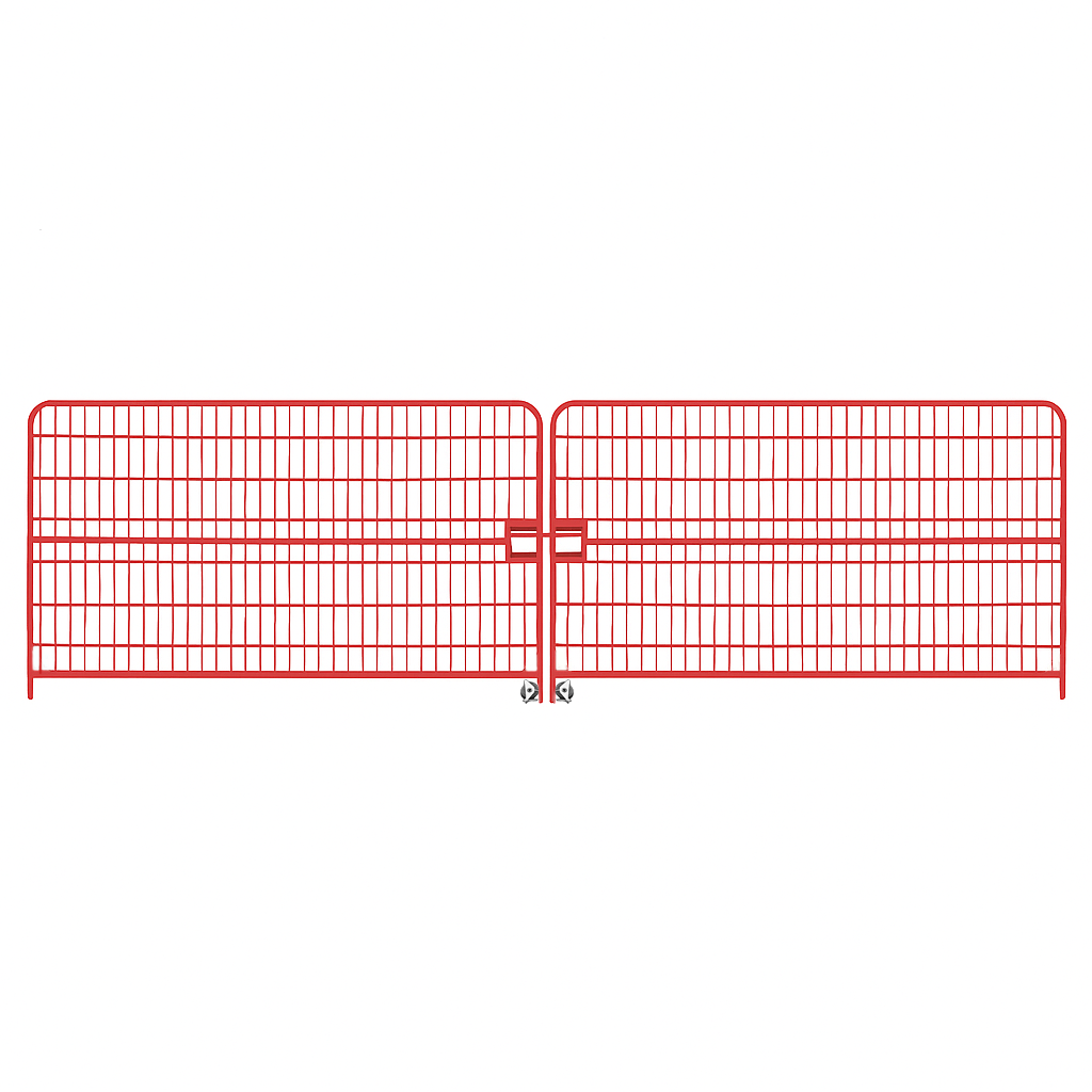 Brama dwuskrzydłowa ażurowa 7x2m malowana z ryglem i kółkami Bałuty - zdjęcie 1