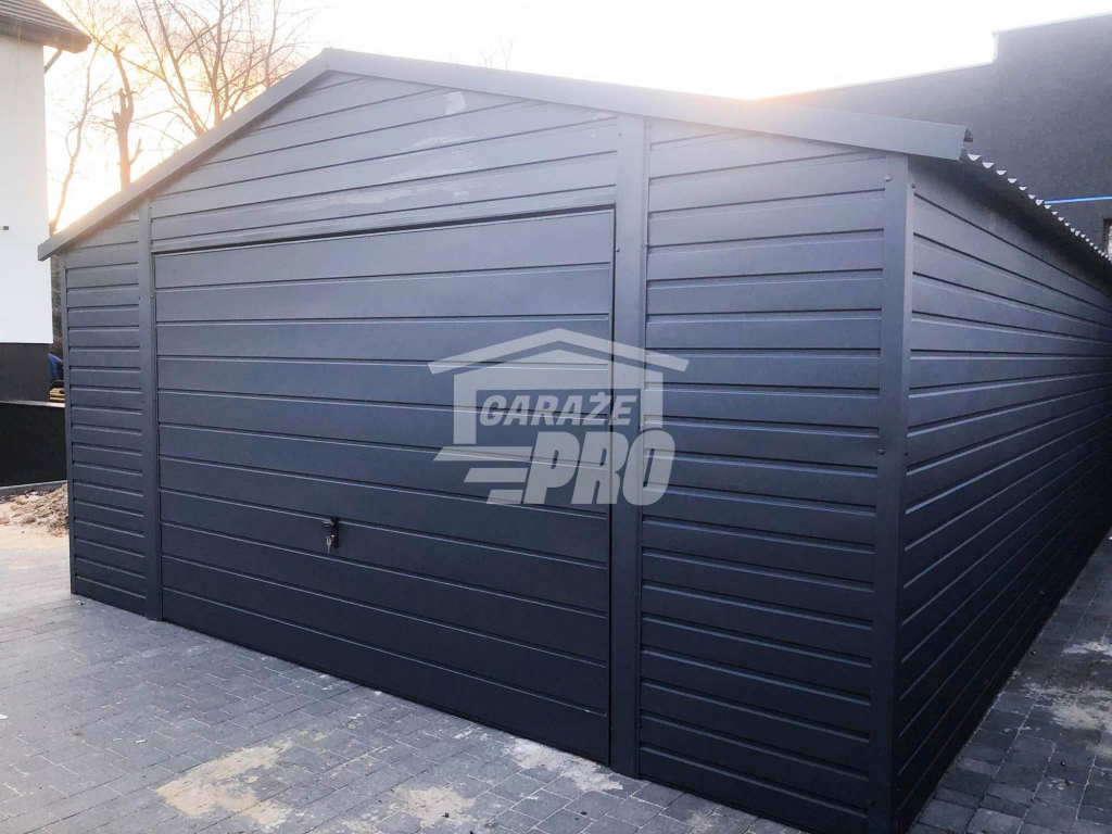 Garaż blaszany 5x7 Brama  Antracyt  Dach dwuspadowy GP103 Łódź - zdjęcie 5