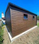 Garaż blaszany 6x6 - brama uchylna - drzwi 2x okno dach rynny TS1317 Nowy Dwór Mazowiecki - zdjęcie 2