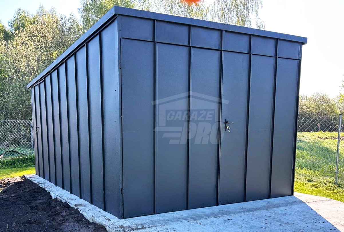 Garaż blaszany 3x5 m - brama drzwi blacha na rąbek dach  GP740 Chojnice - zdjęcie 2
