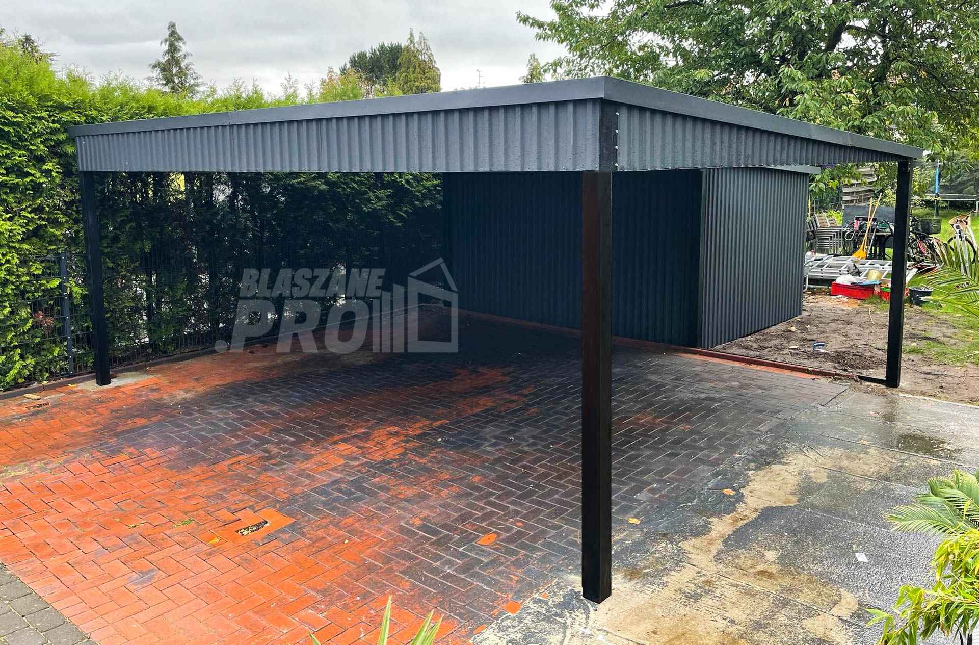 Wiata samochodowa 6x5 + pomieszczenie gospodarcze GP168 Gdańsk - zdjęcie 10