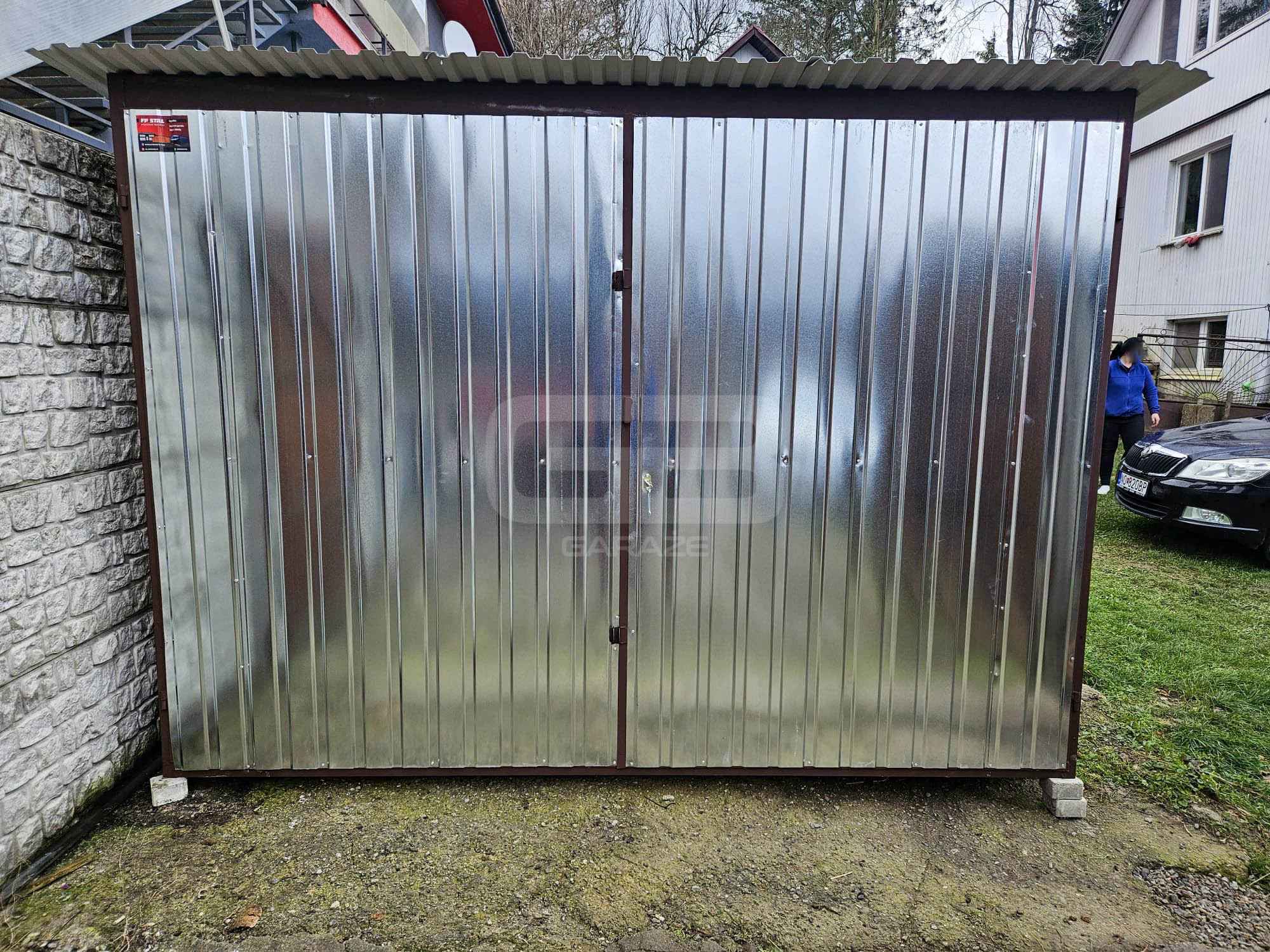 Garaż blaszany 3x5m - spad w tył - ocynk wolnostojący GB127 Piła - zdjęcie 3