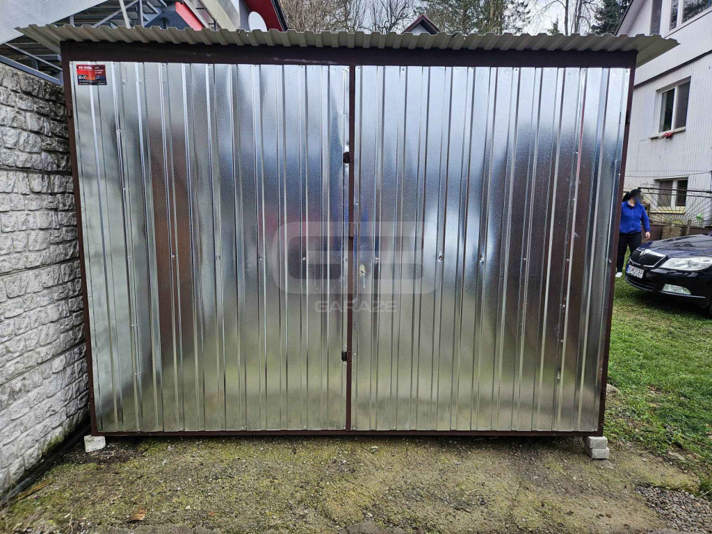 Garaż blaszany 3x5m - spad w tył - ocynk wolnostojący GB127 Piła - zdjęcie 3