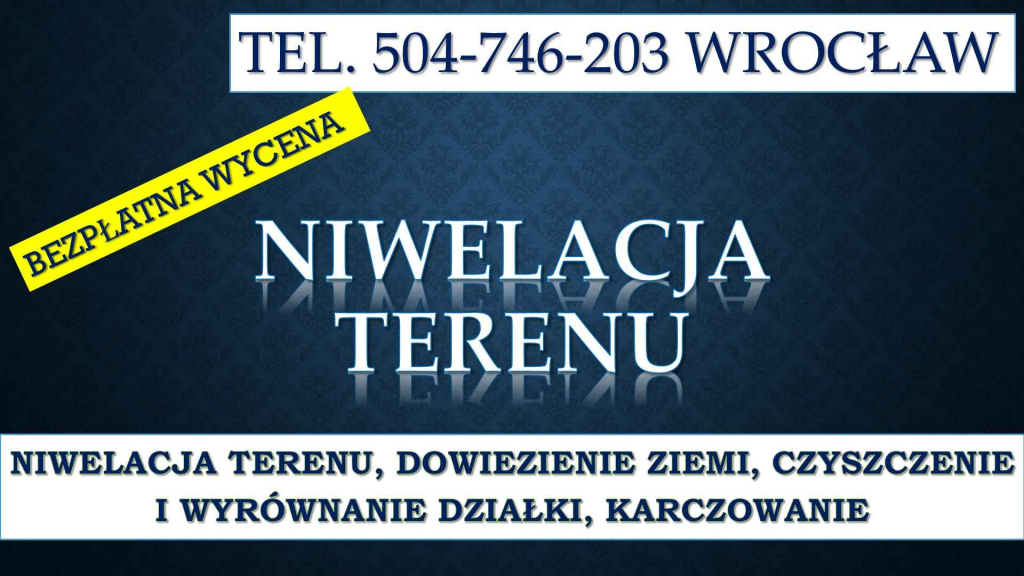 Wyrównanie działki, cena, tel 504-746-203. Uzupełnienie ziemi, Wrocław Psie Pole - zdjęcie 1