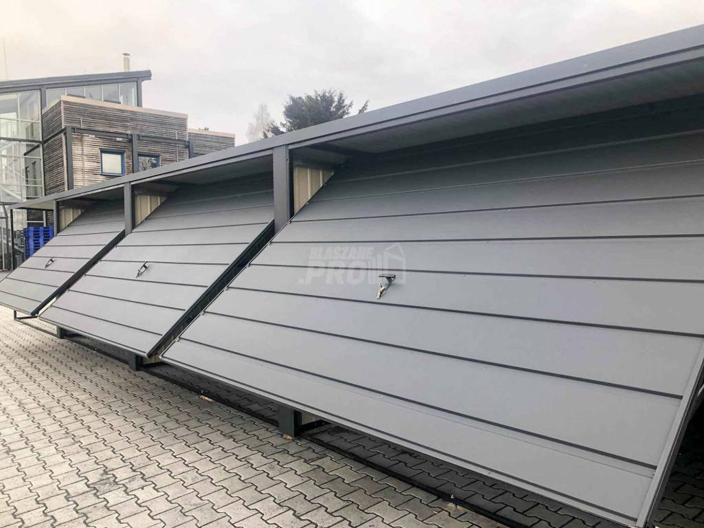 Garaż blaszany 9x6 + wiata 3x6 3x Brama uchylna spad w tył  GP162 Nowy Sącz - zdjęcie 7