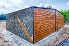 Garaż Blaszany 4x6m + Wiata 4x6m Panele Verona Brama Okno Drzwi  ST138 Rawa Mazowiecka - zdjęcie 5