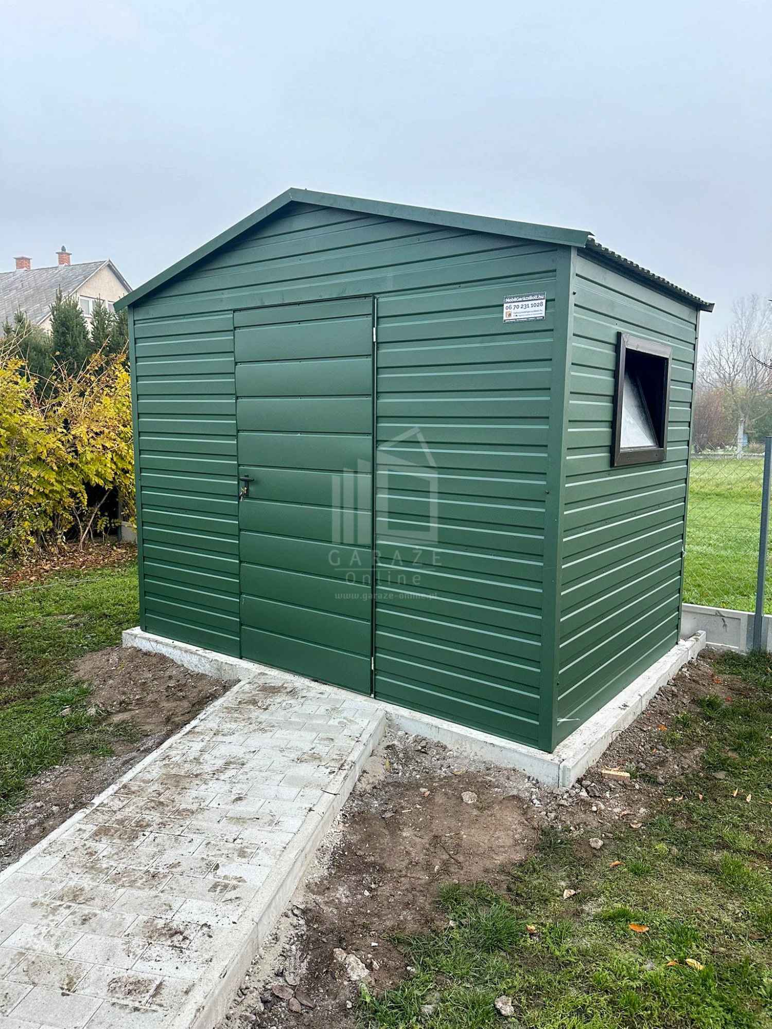 Schowek Domek ogrodowy 3x2m  drzwi - zielony - dach dwuspadowy ID780 Sanok - zdjęcie 3
