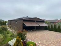 Garaż Blaszany dwustanowiskowy dwuspadowy 6x6 Ciemny Orzech PREMIUM Radom - zdjęcie 4