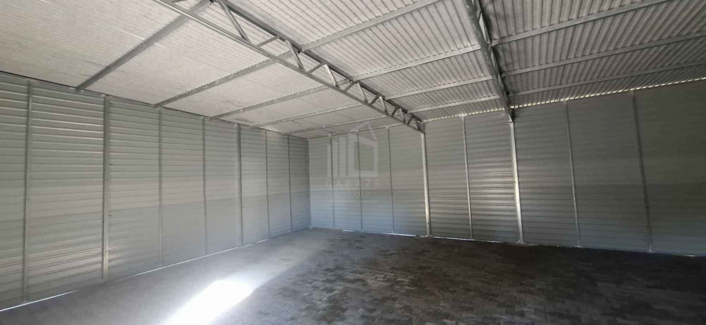 Garaż blaszany 18x5 m brama uchylna x6 dach spad w przód rynny ID1166 Leszno - zdjęcie 3
