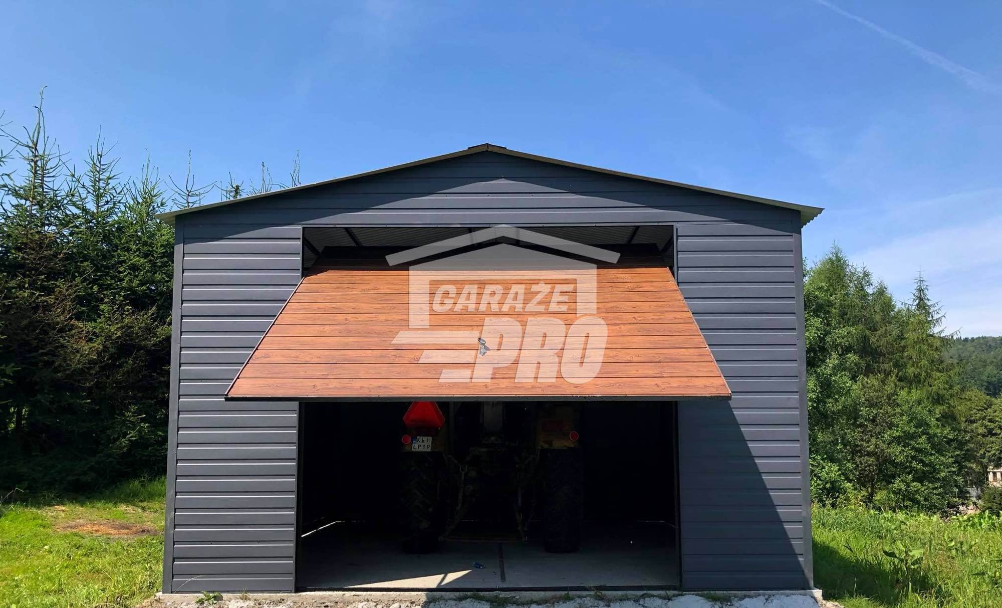 Garaż blaszany 5x5 Brama uchylna Dach dwuspadowy - wolnostojący GP87 Wieliczka - zdjęcie 5