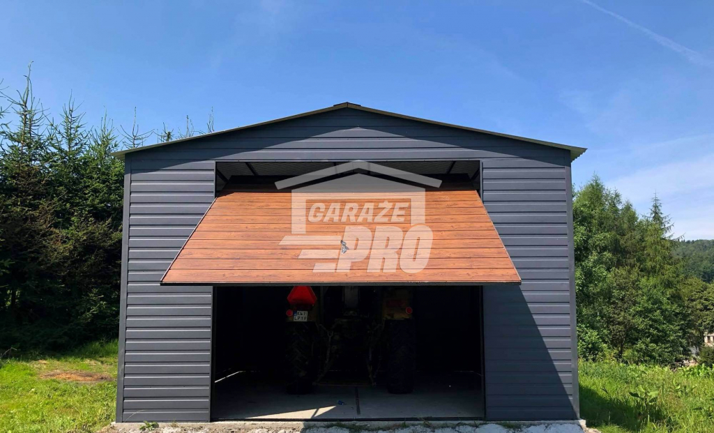 Garaż blaszany 5x5 Brama uchylna Dach dwuspadowy - wolnostojący GP87 Wieliczka - zdjęcie 5