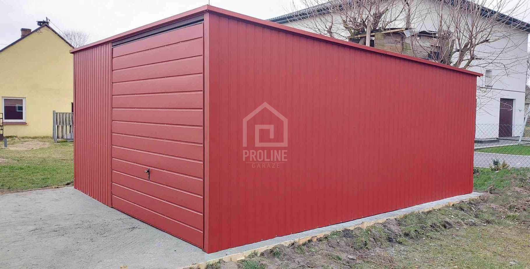 Garaż blaszany 6x6 - Brama uchylna - drzwi - dac w tył PLG113 Rybnik - zdjęcie 2