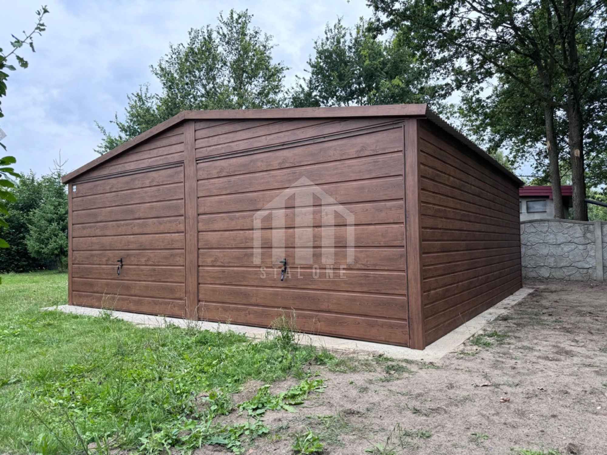 Garaż blaszany 6x5m - 2x brama uchylna - okno SO130 Chodzież - zdjęcie 2