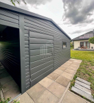 Schowek domek ogrodowy 4,5x5m + wiata 1,5m rynny blachodach ID1082 Giżycko - zdjęcie 3