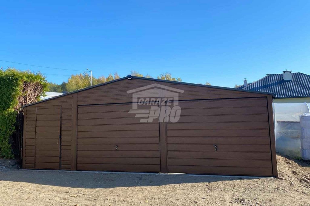 Garaż blaszany 8x6m - 2x Brama - drzwi - 2x okno Dach GP599 Przasnysz - zdjęcie 2