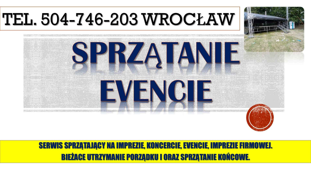 Sprzątanie na koncercie, t. 504-746-203, Wrocław, po imprezie, evencie Psie Pole - zdjęcie 3