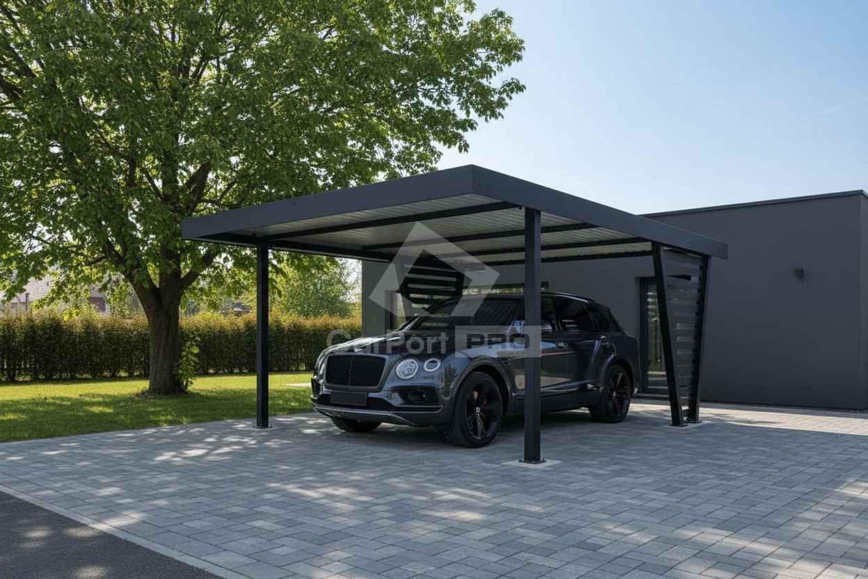 Carport V PREMIUM 4,5x5,5m Wypełnienie panelami Wiata  CP150 Przasnysz - zdjęcie 3