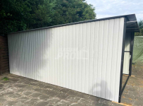 Garaż blaszany 3x5 Brama  Uchylna - Biały  - Dach spad w tył GP169 Busko-Zdrój - zdjęcie 2