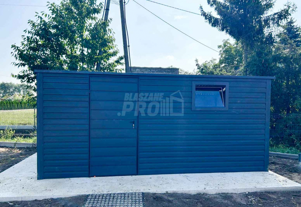 SCHOWEK - DOMEK OGRODOWY 4,5m x 3m spad w tył - drzwi - okno  GP215 Żnin - zdjęcie 6