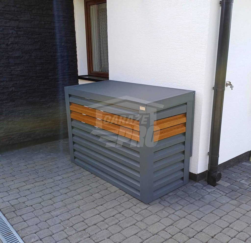Osłona klimatyzatora -130x50x110 cm antracyt + jasny orzech  GP312 Gdynia - zdjęcie 2