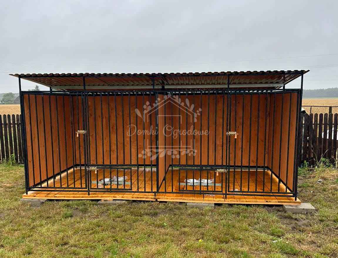 Kojec dla psów 4x2m drewniana podłoga - uchwyt na miski ID1043 Zakopane - zdjęcie 4