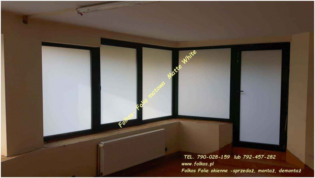 Folie okienne matowe Warszawa-MAT Mleczny, MAT Mrożony, MAT Szron Białołęka - zdjęcie 10