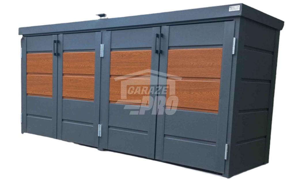 Zabudowa koszy obudowa kubłów 235x65x110 cm 4x120L+ jasny orzech GP341 Gdynia - zdjęcie 1