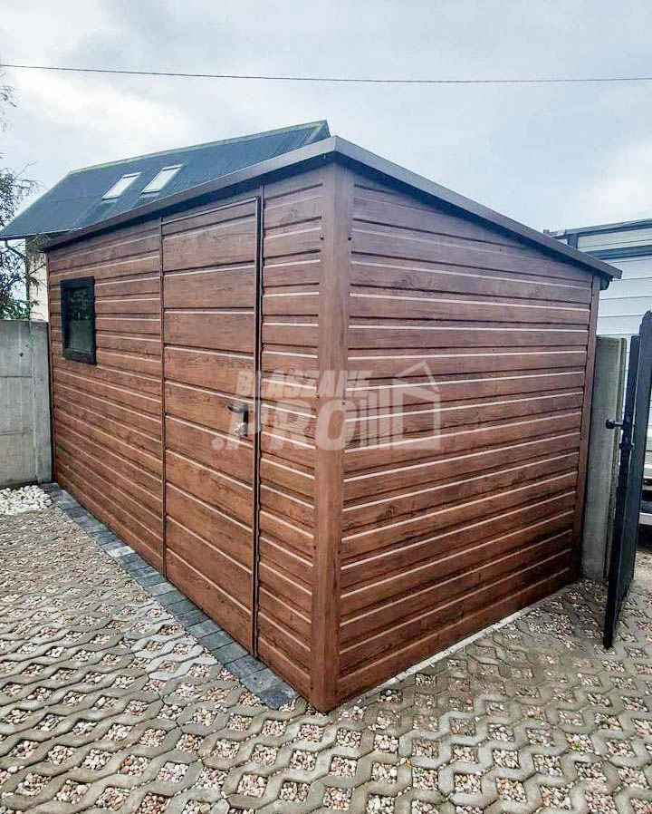 Schowek - domek ogrodowy 3x2,5m  ciemny orzech dach spad w tył GP460 Wilda - zdjęcie 3