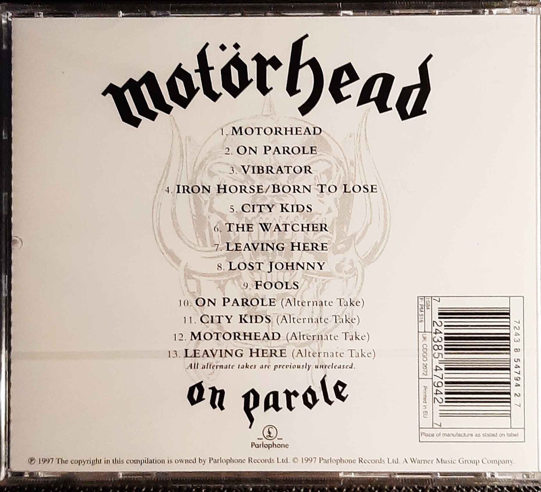 Polecam Album CD Kultowego Zespołu- MOTORHEAD- ON PAROLE Cd Katowice - zdjęcie 2