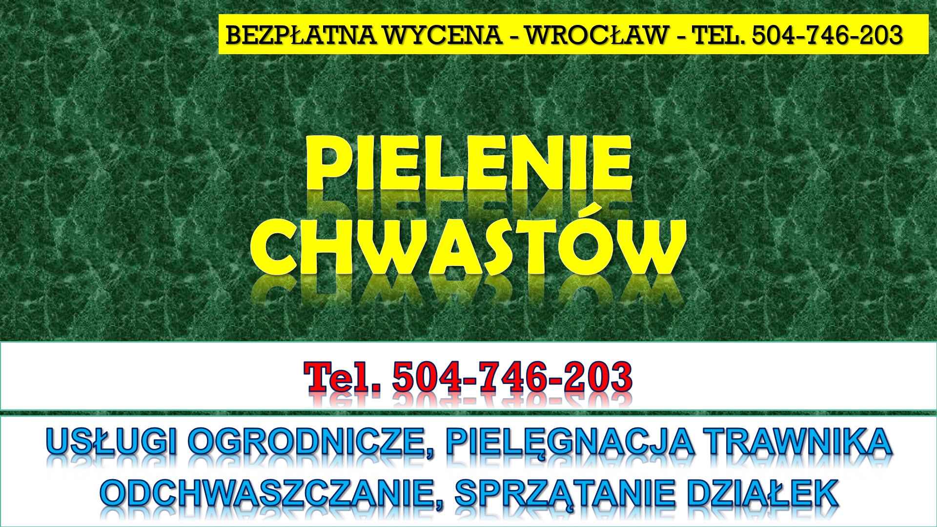 Pielenie działki, cena, tel. 504-746-203. Wrocław. Odchwaszczenie. Psie Pole - zdjęcie 2